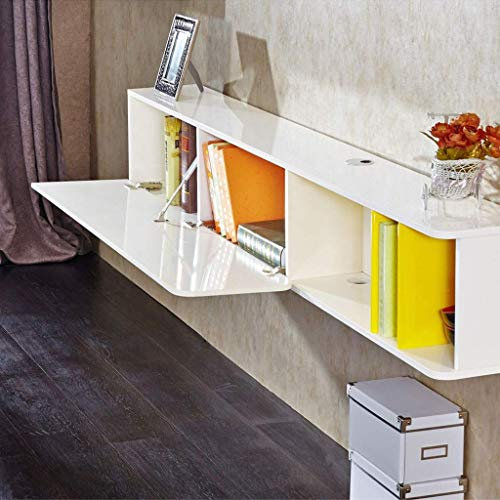 Floating shelf Wall-mounted TV cabinet Floating TV Shelf TV Stand Hanging Audio/Video Console Media Entertainment Console Gaming Shelving Unit with Drawer and Open Shelf Bookshelf Satellite TV Box Cab