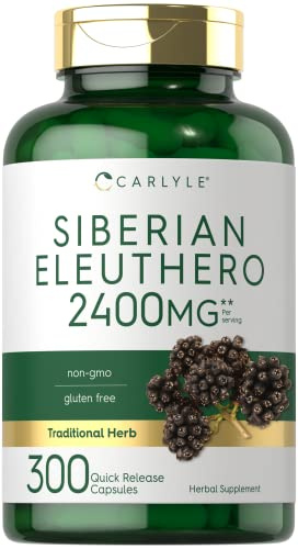 Carlyle Siberian Eleuthero | 300 Capsules | Non-GMO and Gluten Free Formula | Siberian Ginseng | Traditional Herbal Supplement