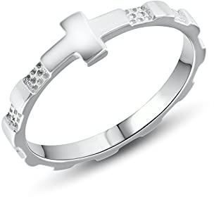 Anellissimo Religiöser Ring Rosenkranz Herren Damen 925 Sterling Silber