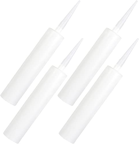 Cabilock 4 Stücke Leere Spritzflasche Dichtungsröhrchen Wiederverwendbare Kunststoff Quetschflasche Dichtungsrohr Squeeze Dichtmittel Flasche von Rissen Fliesen Reparaturen