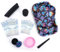 Winter Shore Juego de Molinillo de Especias y Hierbas y Bandejas de Liar - 2 Bandejas de Hojalata, Escondite, Molinillo, Cenicero, Tubo para Liar, 6 Bolsas Plástico - Kit de Bandejas de Colores Setas