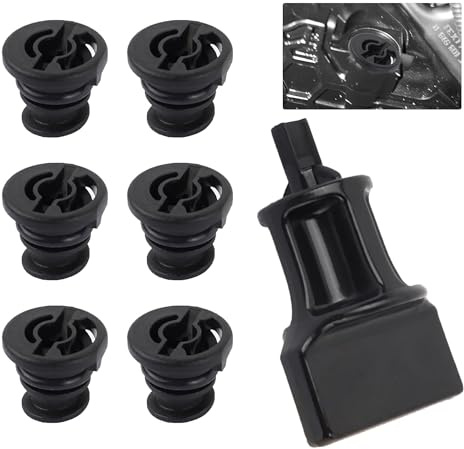6PCS Car Engine Oil Drain Plug with Oil Drain Plug Removal Tool Replacement OEM#06L103801,Compatible with Volkswagen Audi,Perfect Replacement for Oil Drain Plug Car Accessories