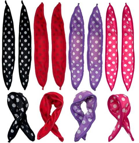 8 Pcs Flexible Soft Sponge Pillow Hair Rollers, Heatless Sleep Hair Rollers Pillow Sponge for Women Curls Wave