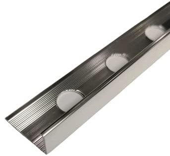 5 x Bright Silver Chrome Metal 12mm Tile Trim