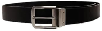 Calvin Klein Gürtel CKJ Gifting Belt Classic Adj/Rev Belt 35MM W120 Black Solid/Black Allover Print schwarz wendbar
