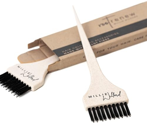 Millie Wilford, Wide Hair Dye Brush - Hair Colouring brush for Highlights, Tinting, bleaching and Root Touch-up at Home, Recycled Plant Fibre (50mm Rapid)