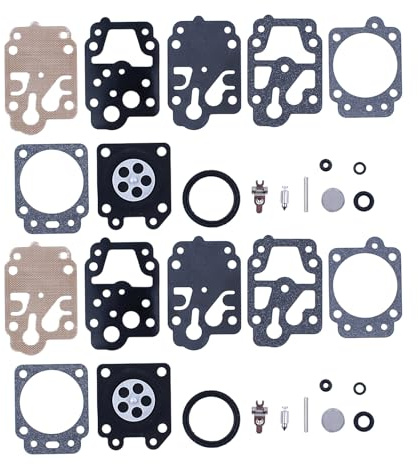 Haishine Carburateur Joint Réparation Kit pour Walbro K20-WYJ SRM260 SRM2601 SRM261 SRM2400 330 pour Honda GX25 GX35 HHB25 HHH25 Tondeuse à Gazon（2 Pièces）