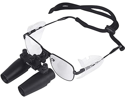 HAODING High End Luxus Zahnarzt Schwarz Dental Lupenbrille Surgical Medizinische Binokularlupen 4X Optical Glass