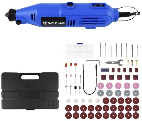 Mini Schleifer Multifunktionswerkzeug mit 80 Zubehör, 6-Variabler Geschwindigkeit, 10000-32000RPM Schleifmaschine zum Fräsen, Trennen, Schleifen und Gravieren