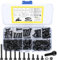 M4 Tornillos y Tuercas y Arandelas Kit, 186 Piezas Tornillos de Cabeza Hueca Hexagonal, Tornillos con Tuercas de Cabeza Cilíndrica, Tornillería Tornillos Hexagonales