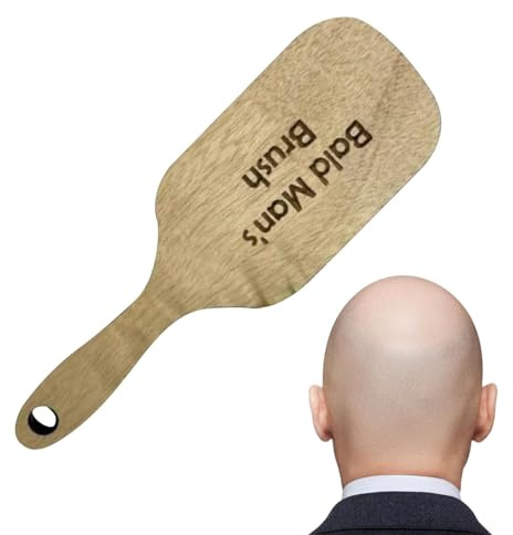 Brosse à Cheveux pour Homme Chauve - Outil de Toilettage Amusant, Peigne Fantaisie Brillant - Cadeau pour Adulte