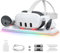 GEEKERA Ladestation Kompatibel mit Meta Quest 3 VR Headset und Controllers, Ladegerät für Oculus Quest 3 und Elite-Strap, Schnellladestation mit 18W Adapter/RGB Lichter, VR zubehör