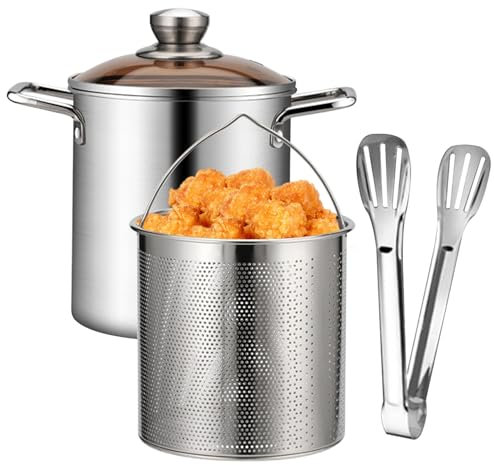 Petite friteuse Mini Pot de friteuse, 3,2qt Pot de frite