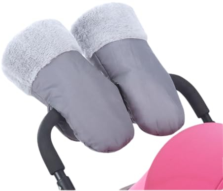 JUMUAO Handwärmer Kinderwagen,Warme Handschuhe Handmuff mit Korallenvlies Innenseite,Wasserfest Winddicht, Universalgröße Baby Stroller Hand muff,Kinderwagenmuff für Kinderwagen Buggy