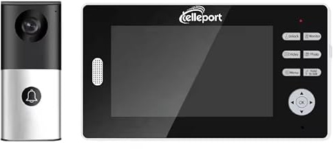 Wireless Video Doorbell Intercom with Visual Monitor System, No WiFi Doorbell 1080P HD Camera with 7 Inch Screen Support Unlock, Monitoring, Photo and Video Recording