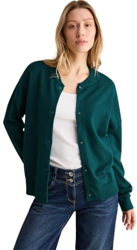 Cecil B253907 Cardigan Universitaire, Vert pétrole, XL Femme