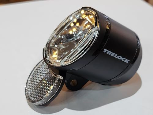 Trelock 50 LUX E+ LED SMART Fahrradscheinwerfer, Fahrradlicht, 6V, Weitwinkel, DC, STVZO K1205 K1223, schwarz