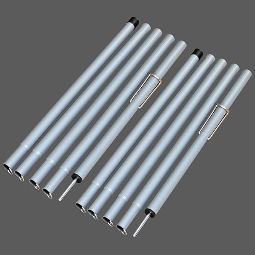 Poteau pour Toile ombrage Aluminium mât de Fixation pour Voile D'ombrage Poteaux de Tente Réglable de Construction pour Camping Randonnées Abri et Porche Auvent Ensemble (Iron, 210cm)