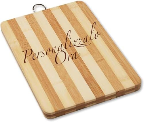 Tagliere Rettangolare in Legno Personalizzabilem con la Tua Dedica Idea Regalo Originale Festa Della Mamma del Papà Compleanno Natale Incisione Personalizzata Accessori Cucina Multiuso Nonni Nonna