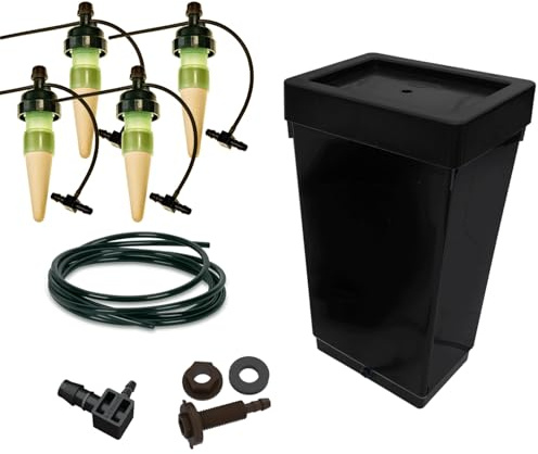 PuraPlants Bewässerungsset für 4 Pflanzen mit 47 L Tank – inkl. original Blumat Tropfer & Zubehör