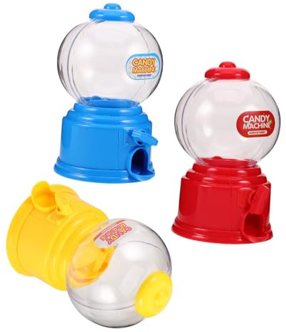 Mini Máquina de Chicles de Plástico 3 Piezas, Diseño Compacto