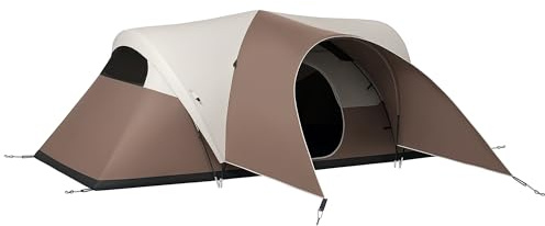Outsunny Tente de Camping familiale 7 Personnes 550L x 300l x 198H cm