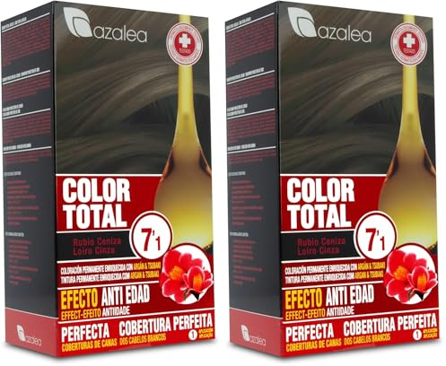 ALEA - Tinte Pelo Mujer - Color Total - Nº 7.1 - Color Rubio Ceniza - Coloración Permanente en Crema - Aceite Argán y Tsubaki - Cobertura Total de Canas - Aclara 3 Tonos en Cabellos Naturales