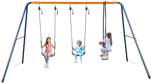 homelikesport Balançoire de Jardin Multifonction, Balançoire Enfant, Capacité de Charge 200 kg, pour Arrière-Cour et Aire de Jeux