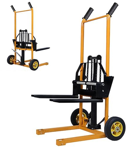 Apilador Plataforma Rodante de Transpaleta Mesa de Elevación Elevador Manual Carretilla Elevadora Manual Elevadores de Material Sistema de Elevación con Pedal Capacidad 200 Kg