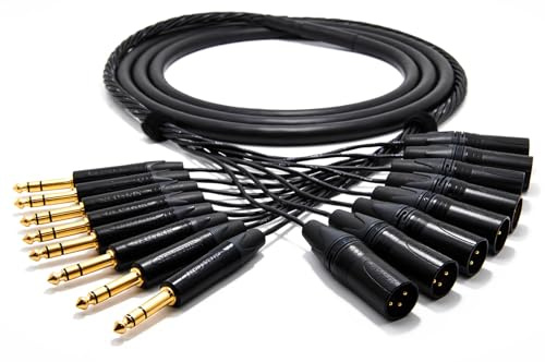 enoaudio Mogami 2932 8 Multicore Analog Kabel | Neutrik Gold XLR male - Neutrik 6,3mm TRS klinke | HiFi, 3.0 m