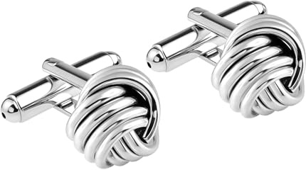 LeCalla manschettknappar i 925 sterling silver för män | brudgummens bröllopsmanschettknappar | formella skjortor tillbehör | gåvor för pappa, brudgum, make, fars dag och affärsevenemang, Silver