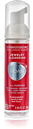 Connoisseurs Espuma Limpiadora de Joyas - Para eliminar la Suciedad de Joyas de Todo Tipo: Oro, Plata, Piedras Preciosas y Diamantes - No Tóxico