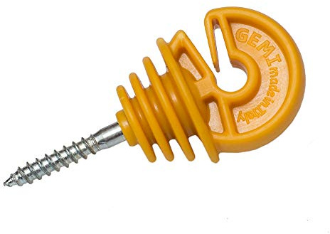 Gemi Elettronica Ringisolatoren für Weidezaun mit Holzgewinde, 300 Stück, UV-beständig, für Drähte bis 30 mm, geeignet für Elektrozäune und Weidezaunseil