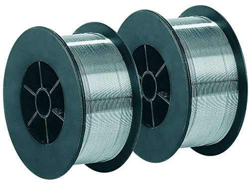 INE Lot x2 Fil Fourre Acier Diametre 0.9 mm (2x 900g) Soudage MIG-MAG Sans Gaz E71T-GS Bobine de Fil de Soudure Auto-Protecteur pour Acier Carbone Fin et Mince Qualité Pro AWS A 5.20