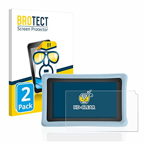 BROTECT Schutzfolie für Pebble Gear 7 Kids Tablet | 2 Stück Transparenter Displayschutz Made in Germany Klare Displayschutz-Folie Clear Einfache Montage Case-Friendly