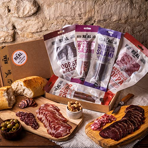 The Real Cure Charcuterie Hamper – Dorset Letterbox Charcuterie - Cured Meat Selection - Award-Winning British Charcuterie Gift Box for Foodie Men, Women and Couples