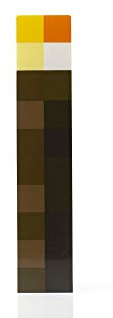 Minecraft Brownstone Torch Lamp | 11.5 Inch LED Night Light | USB Charging Port (USB cable not included)
