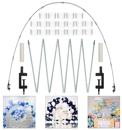 Kit de arco de globo, Kit Arco Globos Soporte Arco Globo Mesa Arco Semicircular Soporte Reutilizable Balloon Stand Arch Frame, para Cumpleaños Bodas Fiestas Graduación