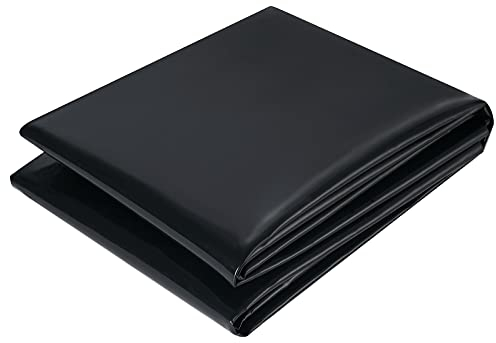 KLEWEE Teichfolie, 1,2 x 2,1 m, 20 mm, kleine Teichfolien, schwarz, robuste LDPE-Teichfolien für Außenteiche, Wasserfall, Bach, Springbrunnen