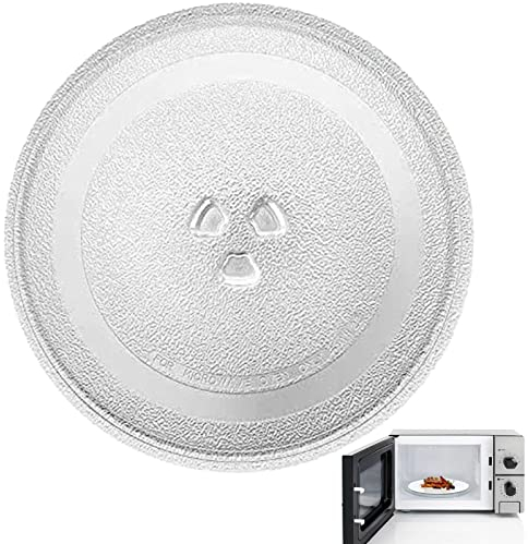 KAYLRE Piatto universale per microonde, girevole, in vetro, con 3 fissaggi, da 245 mm