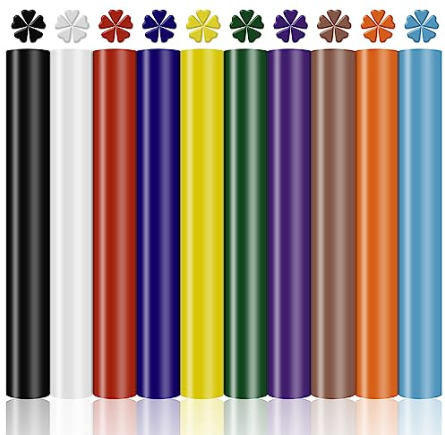 10st 3D Puff Vinyl Värmeöverföring, SupeR KLIBBIG PUff HTV Vinyllakan Pufftryck Vinyl för T-shirttyg DIY Craft (10 Färger)