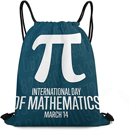 Tunnelzug Gymsack Lustige Pi Tagesspirale Pi Math 3.14 Stoffbeutel Faltbar Stoffbeutel Mit Kordelzug wasserdichte Gymnastikbeutel, Für Yoga, Strand, Schwimmen