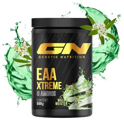 GN Laboratories EAA/BCAA Xtreme (Waldmeister) – Hochdosiert mit 500 mg L-Tryptophan & 1000 mg L-Phenylalanin pro Protion – Aminosäuren-Komplex mit 15 Aminosäuren – Vegan, zuckerfrei, laborgeprüft