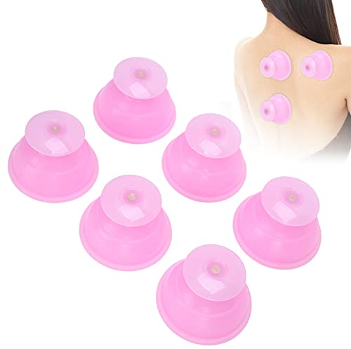 Silikon Schröpftherapie Set, Silikon Vakuum Schröpfen, 6 teiliges Schröpftherapie Set Schröpfbecher Vakuumsauger Massagebecher Schröpfsets Für Die Rückenmassage, Lindert Müdigkeit