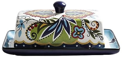 Boîte de rangement de beurre avec couvercle, récipient à beurre avec couvercle, boîtes de rangement de vaisselle domestique, boîte à beurre en céramique avec couvercle, beurrier, boîte à fromage, cont