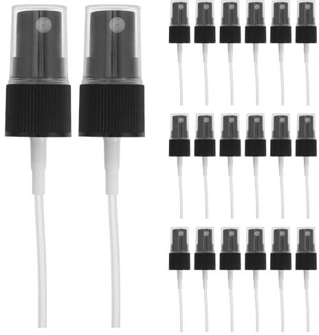 Angoily Perfume Spray Nozzle Replacement 40-Pack Fine Mist Spray Caps for Refillable Cosmetic Bottles Portable Bottle Tops for Essential Oil Makeup Body Use