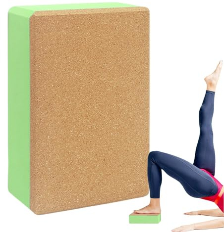 Yogablock aus Kork | Yogablock aus Naturkork | nachhaltiger Yoga-Block, Korkschaum-Yoga-Block, strukturierter Kork-Yoga-Block, abgerundete Kanten, Kork-Yoga-Block, abgeschrägter Kork-Yoga-Block,