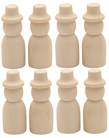 BESTonZON 20 Stück Kinder Lernspielzeug Holzpuppen Holz Unfertige Puppen Unbemalte Kinder Lernspielzeug