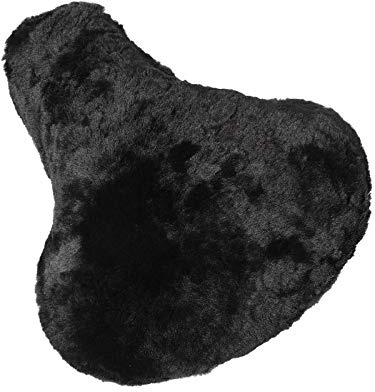 Harrys-Collection Fahrradsattelbezug aus Merino Lammfell | aus echtem Merino Lammfell, temperaturausgleichend durch natürliches Luftpolster, sicherer Gummizug verhindert Verrutschen