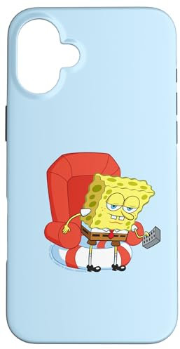 Hülle für iPhone 16 Plus SpongeBob SquarePants SpongeBob Imma Leave TV Chair Logo